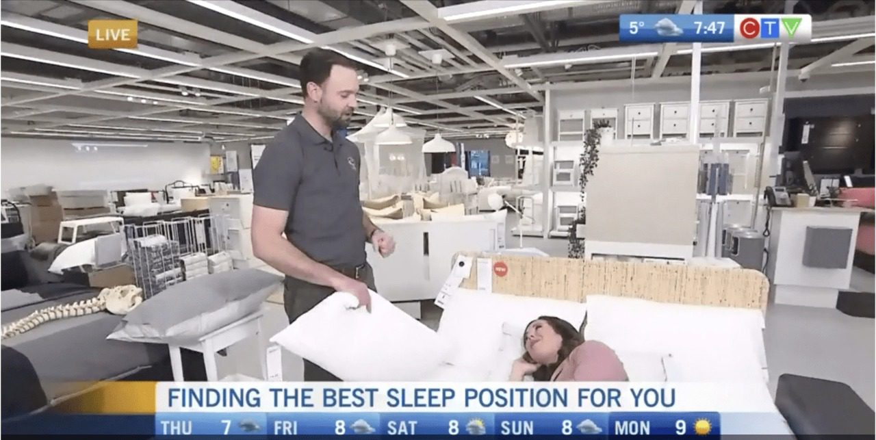 Video Dr. John White Discusses the Best Sleeping Positions on CTV Morning News